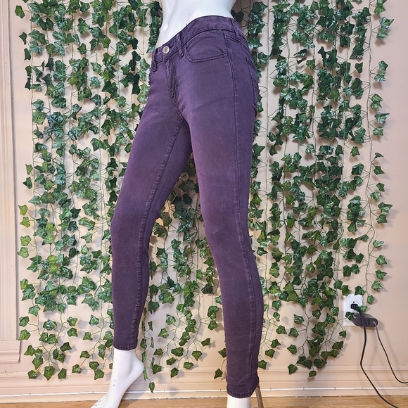 American Eagle Outfitters Women's Super Stretch Sateen Purple Jegging size 4 - Picture 2 of 15